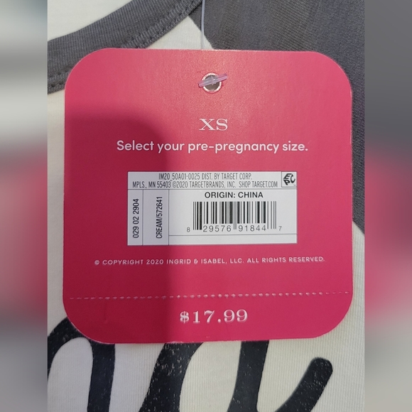 NWT Isabel Maternity Tank Top Shirt Mama Bear Size XSmall - Picture 5 of 6